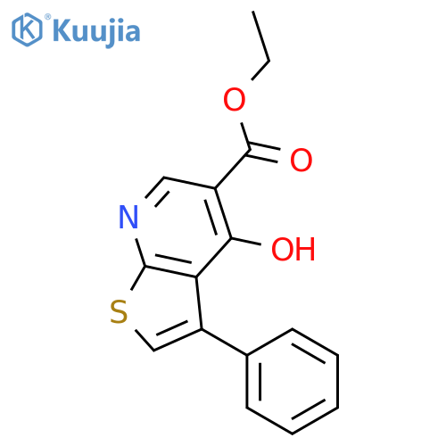 THIENO[2,3-B]PYRIDINE-5-CARBOXYLIC ACID, 4-HYDROXY-3-PHENYL-, ETHYL ESTER structure