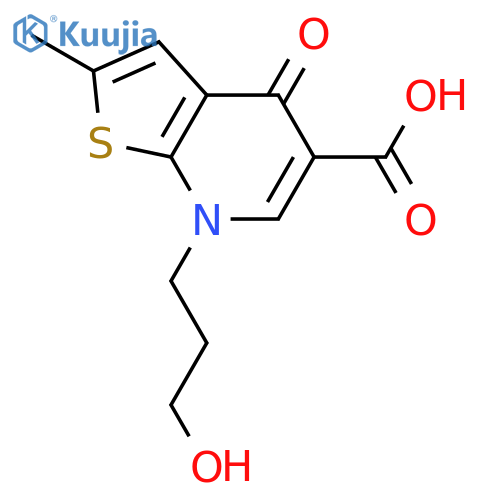 7-(3-hydroxypropyl)-2-methyl-4-oxothieno[2,3-b]pyridine-5-carboxylic Acid structure