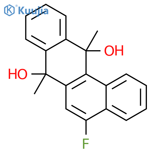 Benz[a]anthracene-7,12-diol, 5-fluoro-7,12-dihydro-7,12-dimethyl-, cis- structure
