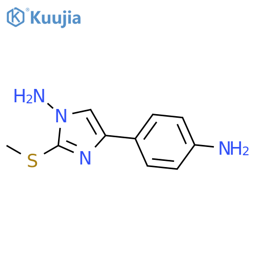 1H-Imidazol-1-amine, 4-(4-aminophenyl)-2-(methylthio)- structure