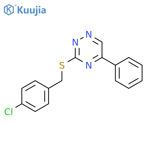1,2,4-TRIAZINE, 3-[[(4-CHLOROPHENYL)METHYL]THIO]-5-PHENYL- structure