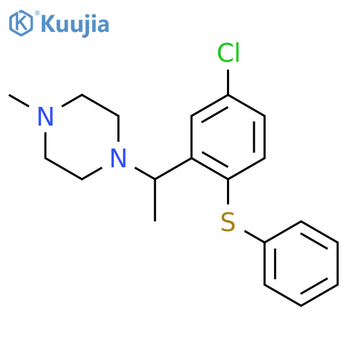 PIPERAZINE, 1-[1-[5-CHLORO-2-(PHENYLTHIO)PHENYL]ETHYL]-4-METHYL- structure