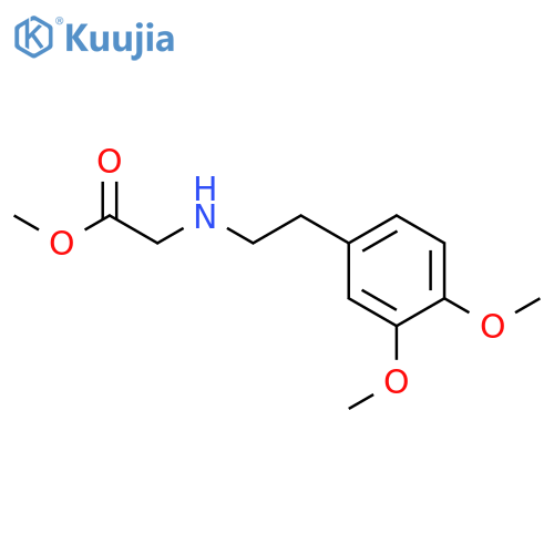 GLYCINE, N-[2-(3,4-DIMETHOXYPHENYL)ETHYL]-, METHYL ESTER structure