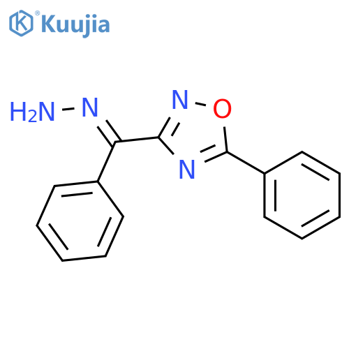 METHANONE, PHENYL(5-PHENYL-1,2,4-OXADIAZOL-3-YL)-, HYDRAZONE, (1E)- structure