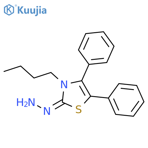 2(3H)-Thiazolone, 3-butyl-4,5-diphenyl-, hydrazone structure