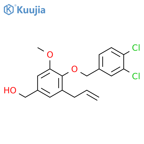 4-[(3,4-DICHLOROPHENYL)METHOXY]-3-METHOXY-5-(2-PROPENYL)-BENZENEMETHANOL structure