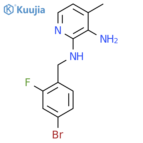 2,3-PYRIDINEDIAMINE, N2-[(4-BROMO-2-FLUOROPHENYL)METHYL]-4-METHYL- structure