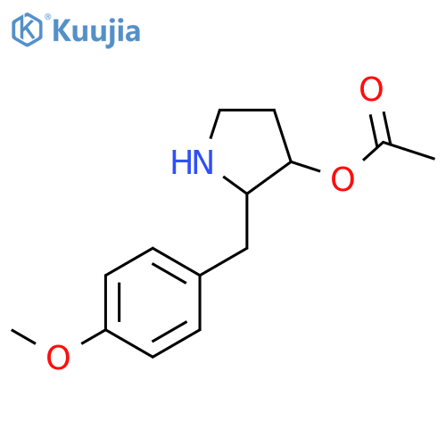 3-Pyrrolidinol, 2-[(4-methoxyphenyl)methyl]-, 3-acetate, (2R,3R)- structure
