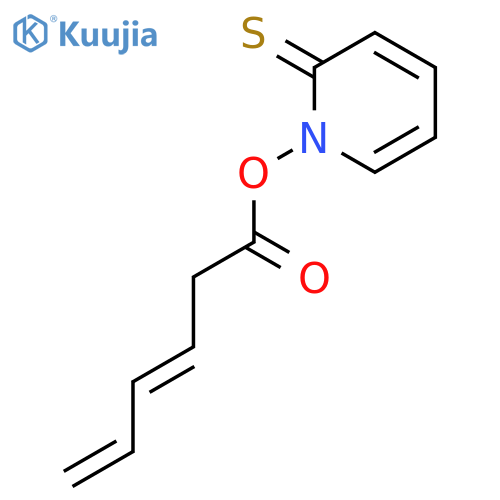 2(1H)-Pyridinethione, 1-[(1-oxo-3,5-hexadienyl)oxy]- structure