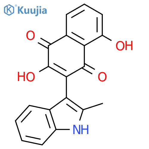 1,4-Naphthalenedione, 2,5-dihydroxy-3-(2-methyl-1H-indol-3-yl)- structure