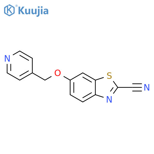2-Benzothiazolecarbonitrile, 6-(4-pyridinylmethoxy)- structure
