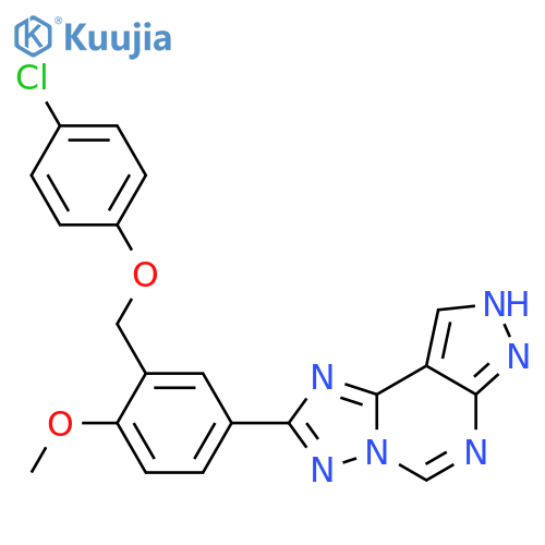 <br>2-[3-(4-Chloro-phenoxymethyl)-4-methoxy-phenyl]-7H-pyrazolo[4,3-e][1,2,4]tr iazolo[1,5-c]pyrimidine structure