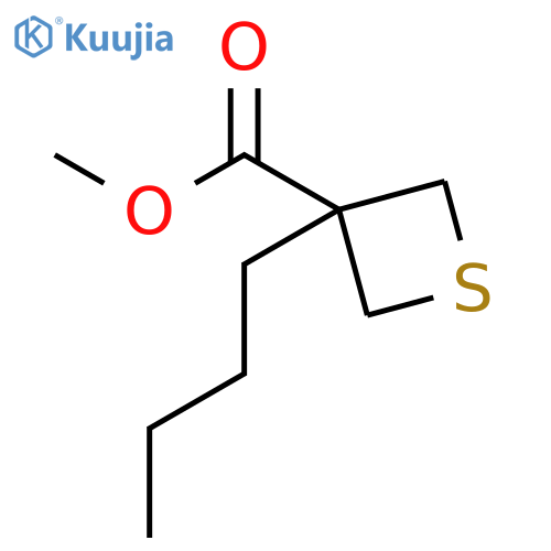 3-Thietanecarboxylic acid, 3-butyl-, methyl ester structure