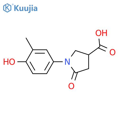 3-PYRROLIDINECARBOXYLIC ACID, 1-(4-HYDROXY-3-METHYLPHENYL)-5-OXO- structure