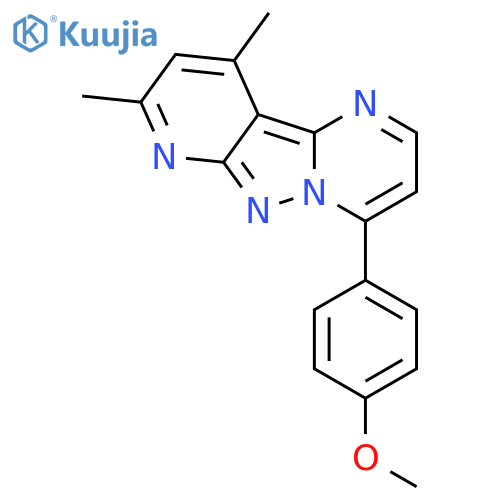 4-(4-methoxyphenyl)-8,10-dimethylpyrido[2',3':3,4]pyrazolo[1,5-a]pyrimidine structure
