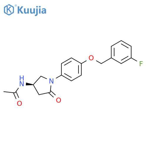 Acetamide,N-[(3R)-1-[4-[(3-fluorophenyl)methoxy]phenyl]-5-oxo-3-pyrrolidinyl]- structure
