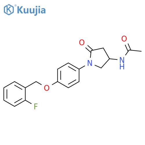 Acetamide,N-[1-[4-[(2-fluorophenyl)methoxy]phenyl]-5-oxo-3-pyrrolidinyl]- structure