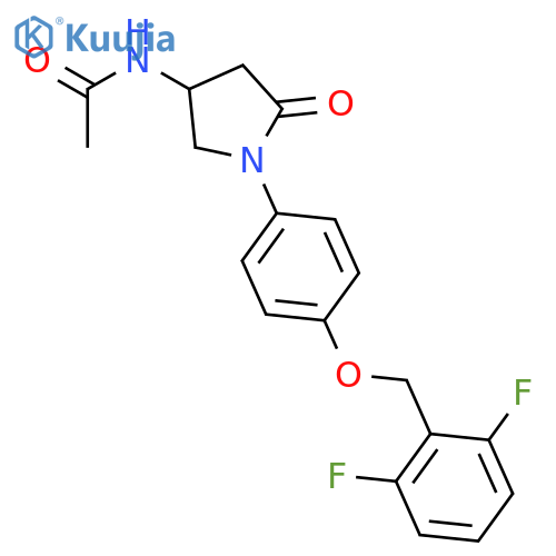 Acetamide,N-[(3S)-1-[4-[(2,6-difluorophenyl)methoxy]phenyl]-5-oxo-3-pyrrolidinyl]- structure