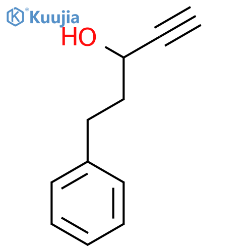 5-phenylpent-1-yn-3-ol structure