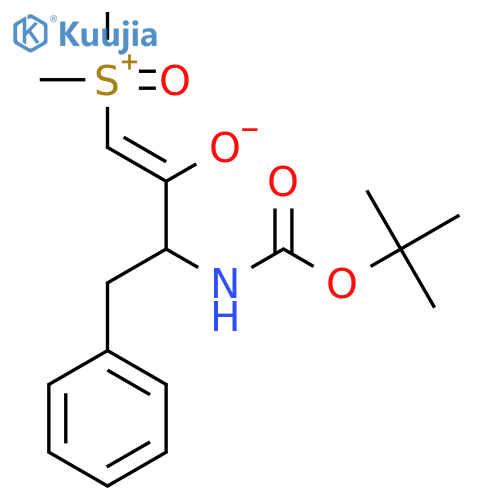 tert-Butyl (4-(dimethyl(oxo)-λ6-sulfanylidene)-3-oxo-1-phenylbutan-2-yl)carbamate structure