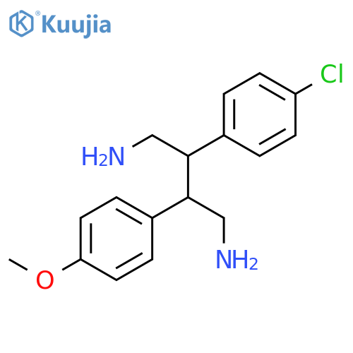 1,4-Butanediamine, 2-(4-chlorophenyl)-3-(4-methoxyphenyl)- structure