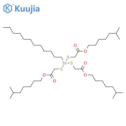 Tris(6-methylheptyl) 2,2',2''-((Dodecylstannanetriyl)tris(sulfanediyl))triacetate structure