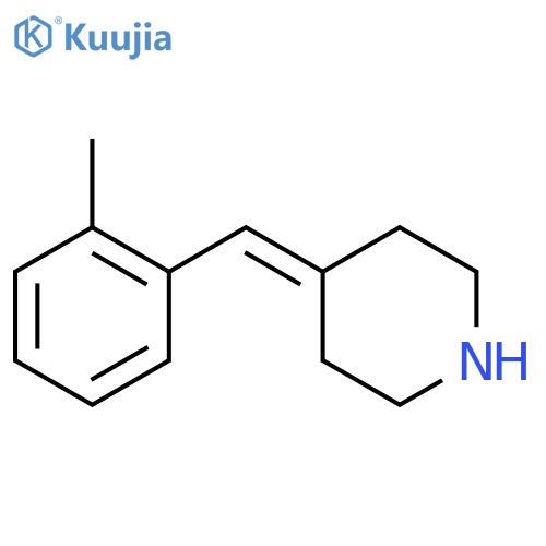 Piperidine, 4-[(2-methylphenyl)methylene]- structure