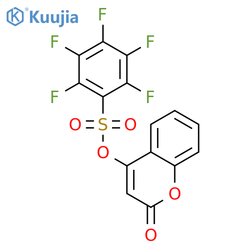BENZENESULFONIC ACID, PENTAFLUORO-, 2-OXO-2H-1-BENZOPYRAN-4-YL ESTER structure