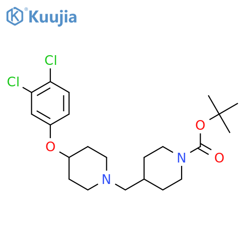 1-Boc-4-[4-(3,4-Dichlorophenoxy)piperidin-1-ylmethyl]piperidine structure