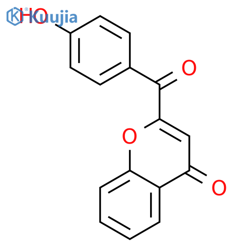 4H-1-BENZOPYRAN-4-ONE, 2-(4-HYDROXYBENZOYL)- structure