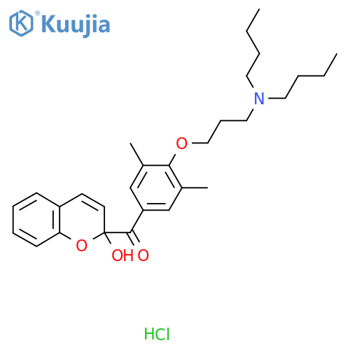 2-(4-(3-(Dibutylamino)propoxy)-3,5-dimethylbenzoyl)-2-benzopyrone hydrochloride structure