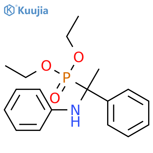 Phosphonic acid, [1-phenyl-1-(phenylamino)ethyl]-, diethyl ester structure