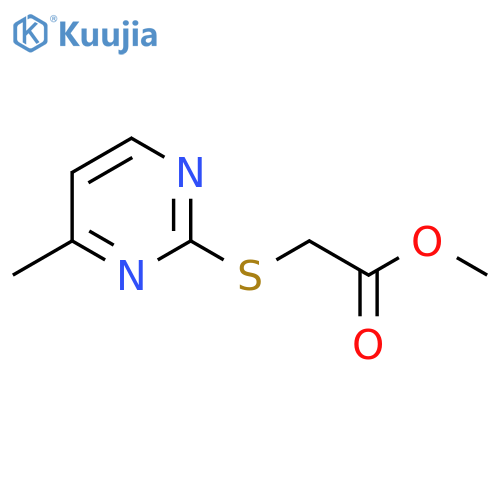 Methyl [(4-methyl-2-pyrimidinyl)thio]acetate structure