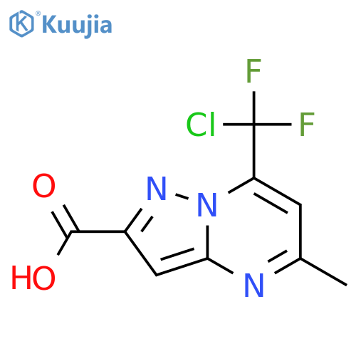 7-(chlorodifluoromethyl)-5-methylpyrazolo[1,5-a]pyrimidine-2-carboxylic acid structure