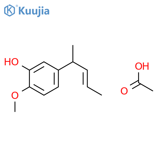PHENOL, 2-METHOXY-5-(1-METHYL-2-BUTENYL)-, ACETATE structure