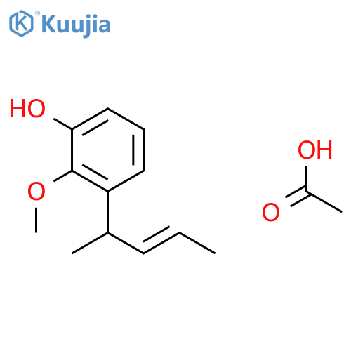 PHENOL, 2-METHOXY-3-(1-METHYL-2-BUTENYL)-, ACETATE structure