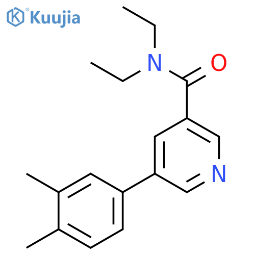 3-PYRIDINECARBOXAMIDE, 5-(3,4-DIMETHYLPHENYL)-N,N-DIETHYL- structure