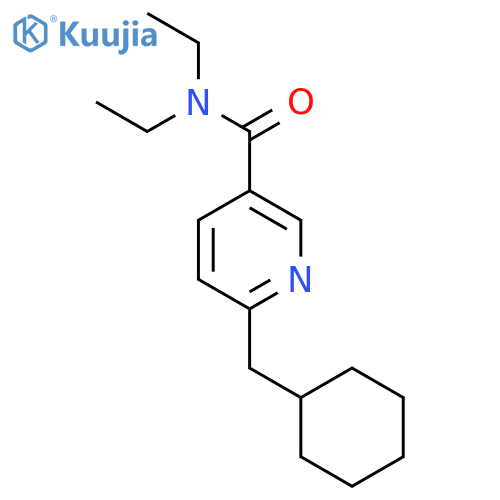 3-PYRIDINECARBOXAMIDE, 6-(CYCLOHEXYLMETHYL)-N,N-DIETHYL- structure