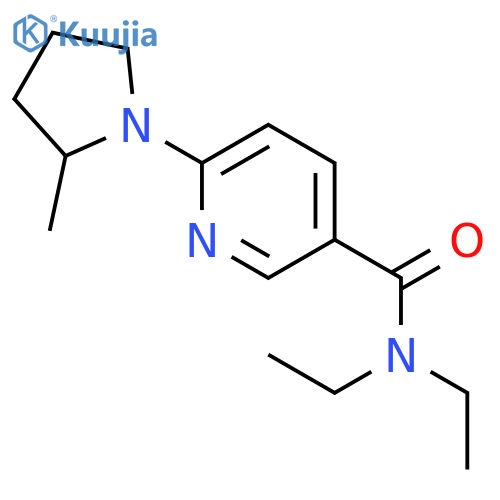 3-PYRIDINECARBOXAMIDE, N,N-DIETHYL-6-(2-METHYL-1-PYRROLIDINYL)- structure