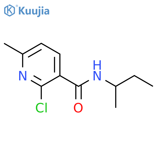3-Pyridinecarboxamide, 2-chloro-6-methyl-N-(1-methylpropyl)- structure