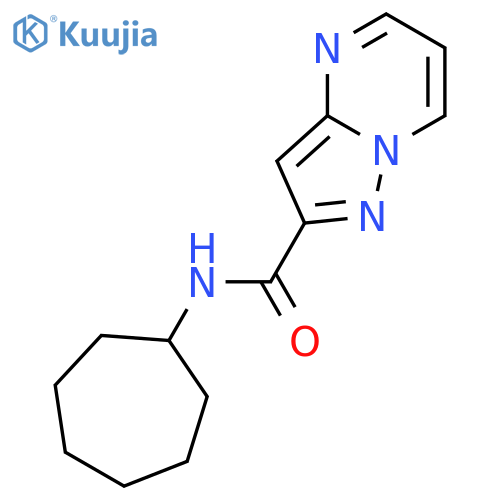 N-cycloheptylpyrazolo[1,5-a]pyrimidine-2-carboxamide structure