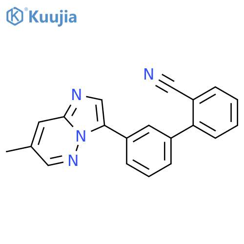[1,1'-BIPHENYL]-2-CARBONITRILE, 3'-(7-METHYLIMIDAZO[1,2-B]PYRIDAZIN-3-YL)- structure