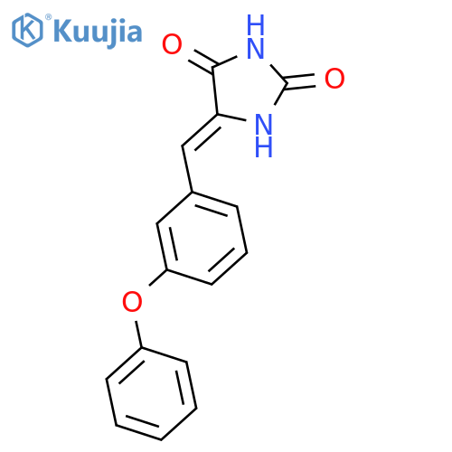 2,4-IMIDAZOLIDINEDIONE, 5-[(3-PHENOXYPHENYL)METHYLENE]- structure