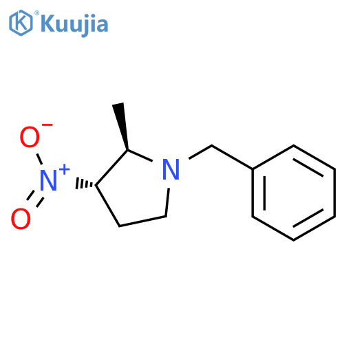 Pyrrolidine, 2-methyl-3-nitro-1-(phenylmethyl)-, (2R,3S)-rel- structure