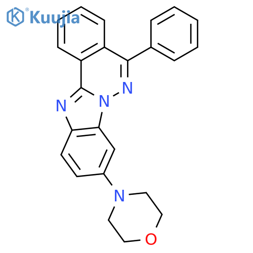 Benzimidazo[2,1-a]phthalazine, 9-(4-morpholinyl)-5-phenyl- structure
