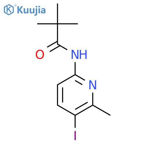n-(5-iodo-6-methyl-pyridin-2-yl)-2,2-dimethyl-propionamide structure