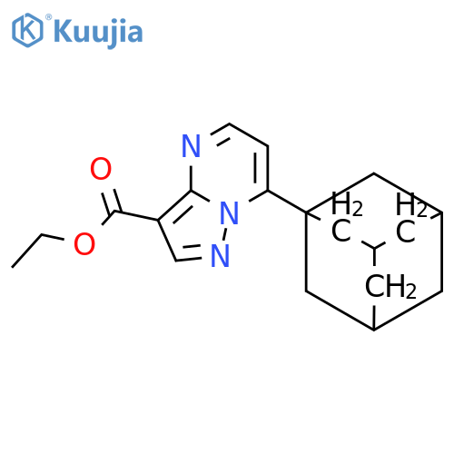 7-Adamantan-1-yl-pyrazolo[1,5-a]pyrimidine-3-carboxylic acid ethyl ester structure