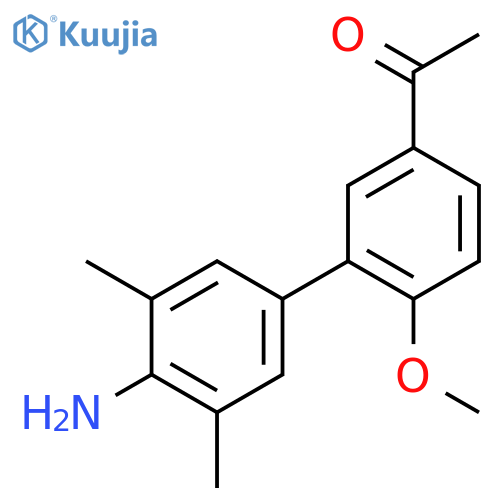 1-(4'-Amino-6-methoxy-3',5'-dimethyl[1,1'-biphenyl]-3-yl)ethan-1-one structure
