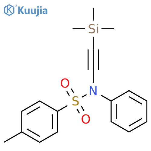 BENZENESULFONAMIDE, 4-METHYL-N-PHENYL-N-[(TRIMETHYLSILYL)ETHYNYL]- structure