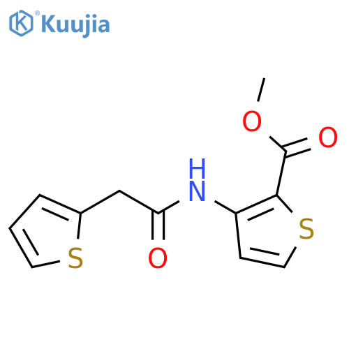 methyl 3-2-(thiophen-2-yl)acetamidothiophene-2-carboxylate structure